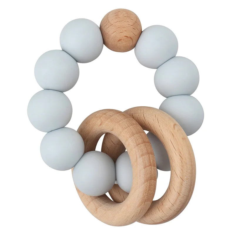 TinyTeethers Silicone And Beech Wood Healing Ether Teething Loop